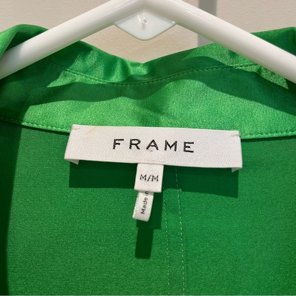 NWOT Frame Strong Shoulder Silk Mini Dress - Picture 5 of 6